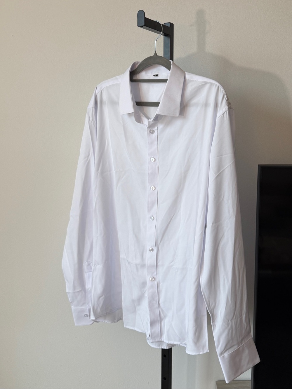 Classic Men's White Button-Down Dress Shirt Size XL - Picture 4 of 6